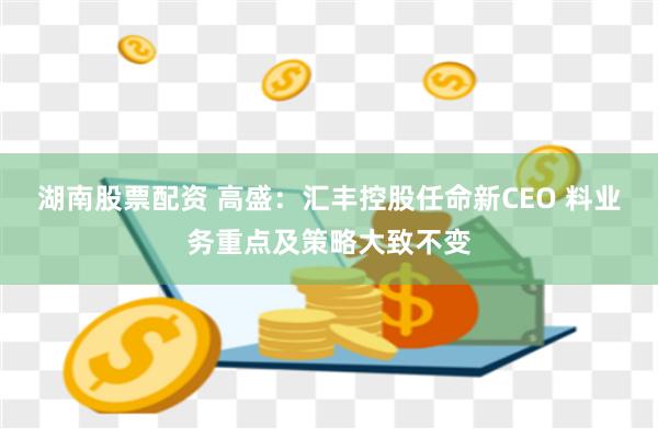 湖南股票配資 高盛：匯豐控股任命新CEO 料業務重點及策略大致不變