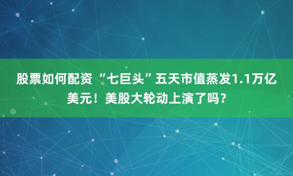 股票如何配資 “七巨頭”五天市值蒸發(fā)1.1萬億美元！美股大輪動上演了嗎？